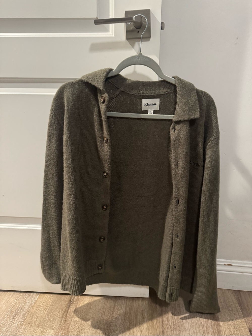 Rhythm Men's Olive Green Sweater Polo
